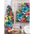 thumbnail image 4 of Colorful Flowers Kitchen Dish Towels for Drying Dishes Set of 2, Spring Floral Watercolor Blue Waffle Weave Microfiber Hand Tea Bathroom Towels Quick Dry & Absorbent Towel 15.7x23.6, 4 of 7