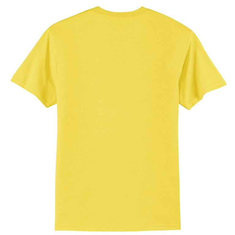 Port Co Adult Male Men Heather Short Sleeves T Shirt Yellow 4X Large Tall