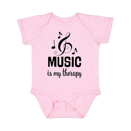 

Inktastic Music Is My Therapy Boys or Girls Baby Bodysuit