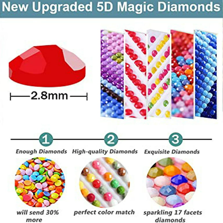 5D Diamond Painting Stickers Kits for Kids Arts and Crafts for Kids Ages  8-12 Easy to DIY Creative Diamond Mosaic Sticker Craft by Numbers Kits for