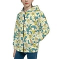thumbnail image 2 of Pofeuu Lilies Flowers Print Teenage Zipper Hoodie Sweatshirts Hooded Casual Jackets With Pocket For Boys Girls-Medium, 2 of 6