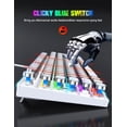 thumbnail image 3 of Clavier de Jeu Mécanique pour Machine à Écrire, Clavier Rétro en Métal, Rétroéclairé RVB, 104 Touches, Clavier Filaire Anti-Ghost pour PC, Portable, Gamer, 3 of 9