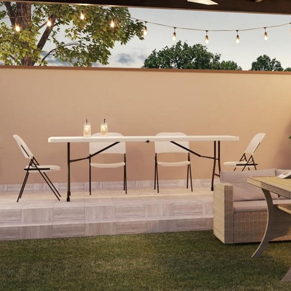 mesa plegable 183.8 x 73.6 x 76.2 cm blanco lifetime