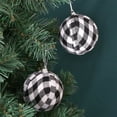 thumbnail image 5 of Virelaxpo 6-Pack Fabric Wrapped Christmas Ball Ornaments for Tree Decoration - 7cm Red and Black Foam Balls with Hanging String for Holiday decor, 5 of 6