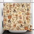 thumbnail image 5 of Nanqianyi Autumn Waterproof Shower Curtain,Kids Bath Polyester Curtain Set With Hooks,72 x 84 Inch,Cartoon Woodland Animals Decor, 5 of 7