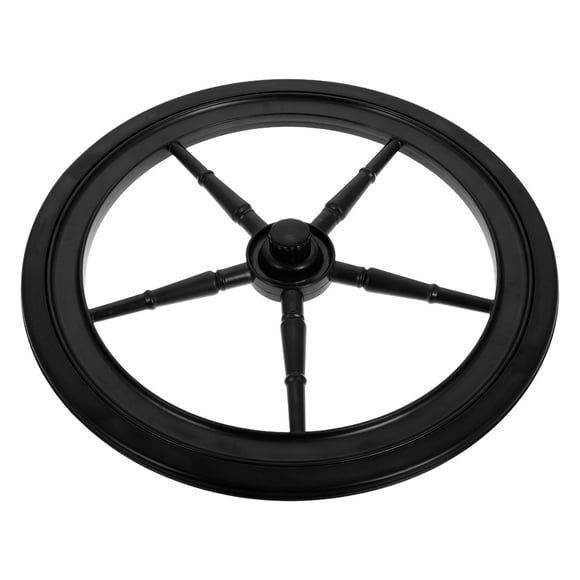 PAMINGONO 1Set Black Round Cart Wheel for Shopping Carts with Use 11.79X11.79X1.57in