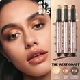thumbnail image 7 of FOCALLURE 3 Pcs Shimmer & Matte Eyeshadow Sticks,No Crease Waterproof Eye Shadow Crayon Set with Blending Sponge Brush,The West Coast, 7 of 7