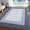 Blue, variant on QinaQin 2×6 FT Border Area Rug Modern Contemporary Washable Non Slip Rug Stain Resistant Soft Low Pile Carpet for Office Home Decor,Green