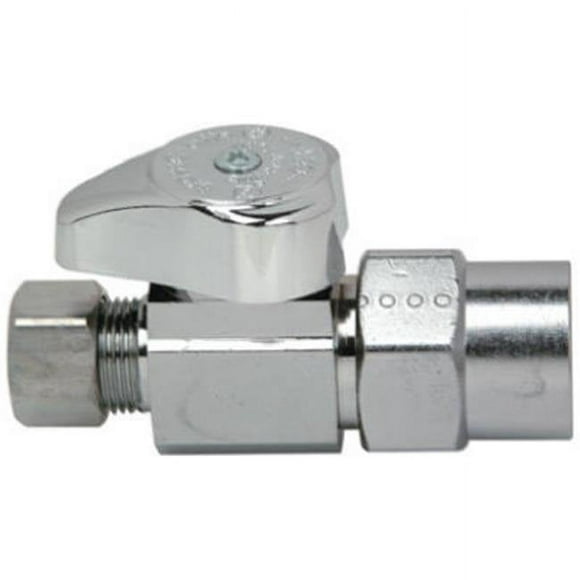 Brass Craft G2PR14X CD .5 in. Nominal CPVC x .38 in. O.D Compression Straight CPVC Valve