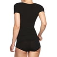 thumbnail image 3 of Bamboo basics Camiseta de mujer KATE, paquete de 2 - Camiseta interior, cuello redondo, camiseta simple Negro M (Medium), 3 of 4