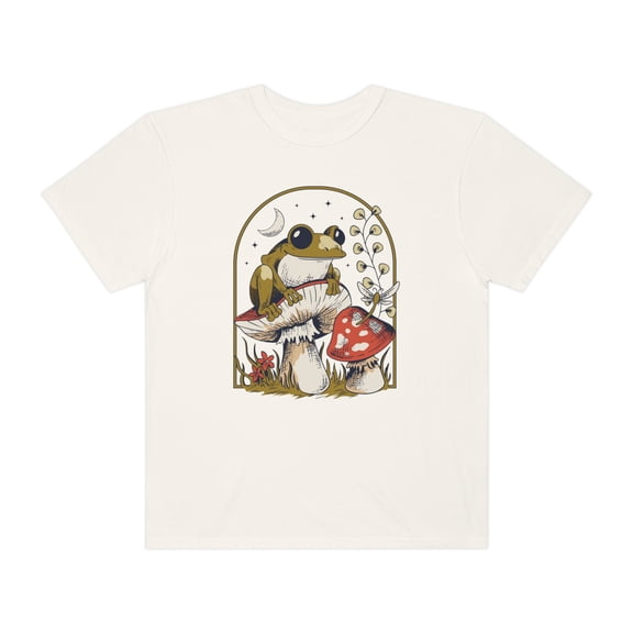 Cottagecore Charm: Frog & Mushroom Comfort Colors 1717 Shirt
