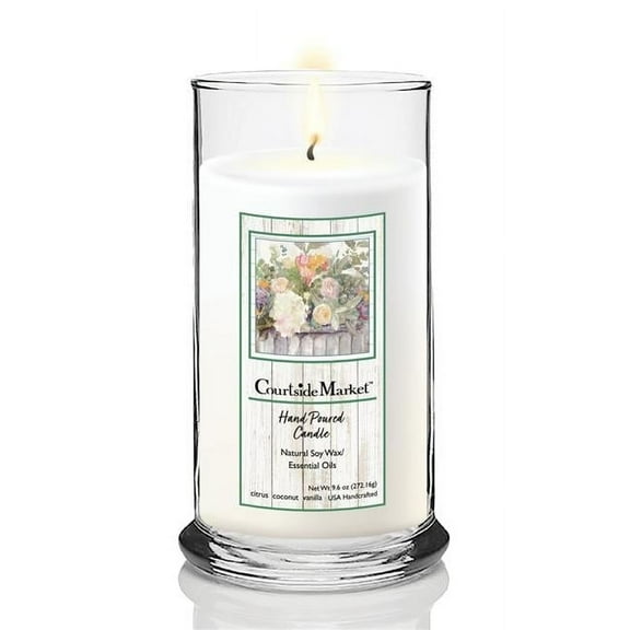 Courtside Market CAN-SC989-18S 18 oz Table Bouquet I Status Candle Glass, Clear