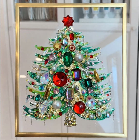 DIY Crystal Beaded Christmas Tree Handmade Kit ,2026 Premium Crystal Christmas Tree DIY Hanging Art Kit, Therapeutic Handcraft Activity for Stress Relief for Indoor Display & Holiday Gifting