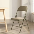 thumbnail image 6 of Nazhura Metal Indoor/Outdoor Office Comfortable and Padded Folding Chairs, Kahki (Set of 4), 6 of 9