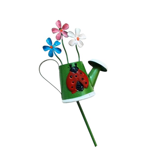 Wosthever Estaca de jardín DIY-inserción de tarjeta de Metal para una maceta duradera, versátil y colorida, selección de molino de viento en Decoración del hogar Pequeño hervidor de agua verde