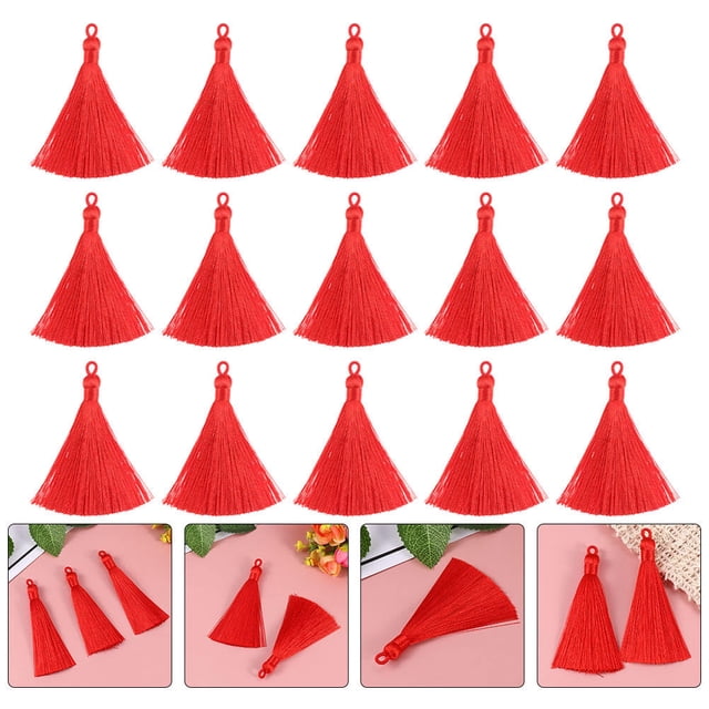 WEUVEB 30Ud Tassel Con Bucle Para Pendientes Llaveros Y Accesorios De Manualidades