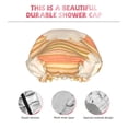 thumbnail image 5 of YFYANG Women's Double Waterproof Shower Cap, Floral Line Texture Reusable Hair Cap for All Hair Styles and Head Sizes, 5 of 9