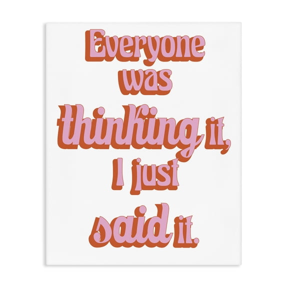 Stupell Industries Art Deco Everyone Was Thinking It Canvas Art, 16 x 20, by Elizabeth Medley