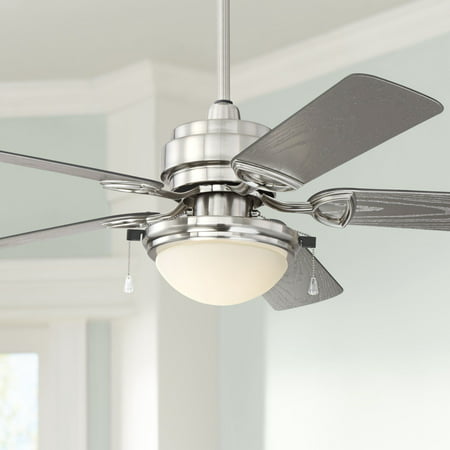 52 Casa Vieja Outdoor Ceiling Fan With Light Led Brushed Nickel