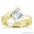 thumbnail image 2 of Square Cut Forever ONE Moissanite Solitaire Bypass Engagement Ring in 14k Yellow Gold, 2 of 4