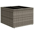 thumbnail image 5 of vidaXL Garden Sofa Set Grey PE rattan, Powder-coated steel, Tempered glass, 5 of 6