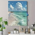 thumbnail image 4 of Turquoise Tropical Island Seascape Canvas Home Office Coastal Wall Decor, 4 of 8
