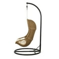 thumbnail image 7 of Yukon Outdoor Wicker Hanging Chair with Stand, Light Brown and Beige, 7 of 7
