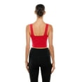 thumbnail image 6 of Women's New Era Scarlet/Black San Francisco 49ers Reversible Cropped Sport Classics Tank Top, 6 of 7