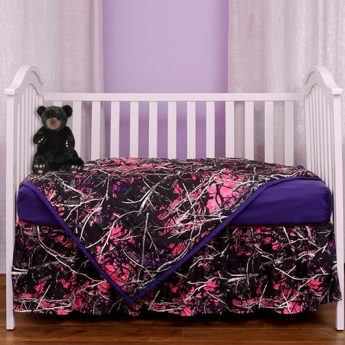 pink and black crib bedding