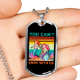 thumbnail image 2 of Camper Collier Nager avec Nous Collier en Acier Inoxydable Ou 18k or Chien Tag 24" Chaîne, 2 of 8