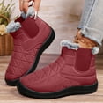 thumbnail image 3 of Women's Winter Snow Boots for Seniors Cold Weather Thermal Plush Fleece Lined Anti Skid Work Short Ankle Booties, 3 of 5