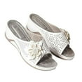 thumbnail image 2 of PU Leather Soft Footbed Orthopedic Arch-Support Sandals for Women Hollow Wedge, 2 of 2