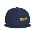 thumbnail image 3 of DouZhe Flat Brim Cap Snapback Hat, Traffic Warning Construction Prints Adjustable Blue Adult Baseball Cap, 3 of 6