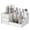 B, variant on Small White Drawer Style Cosmetic Storage Box Makeup Organizer with Pull Out Drawers for Vanity Desk Bathroom Countertop