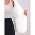 thumbnail image 5 of INSPIRE CHIC Shawl Lapel Blazer for Women 3/4 Sleeves Pocket Single Button Work Suit XL White, 5 of 5