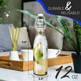 thumbnail image 3 of Nevlers 12 oz Round Swing Top Glass Bottles (Pack of 12) | Includes Funnel, Brush, Tags, Shrink Wrap and Marker, 3 of 7