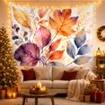 thumbnail image 3 of Autumn Leaves on Soft Watercolor Fabric, Cozy Watercolor Style for Nature Lovers, Botanical Wall Art, Thanksgiving Hostess Gift, Tapestry Wall Hanging for Bedroom and Living Room, 3 of 7