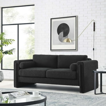 Modway Visible Boucle Fabric Sofa in Black
