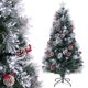 thumbnail image 5 of Costway Árbol de Navidad artificial flocado de 180 cm con 220 puntas de ramas y agujas de pino, 5 of 5