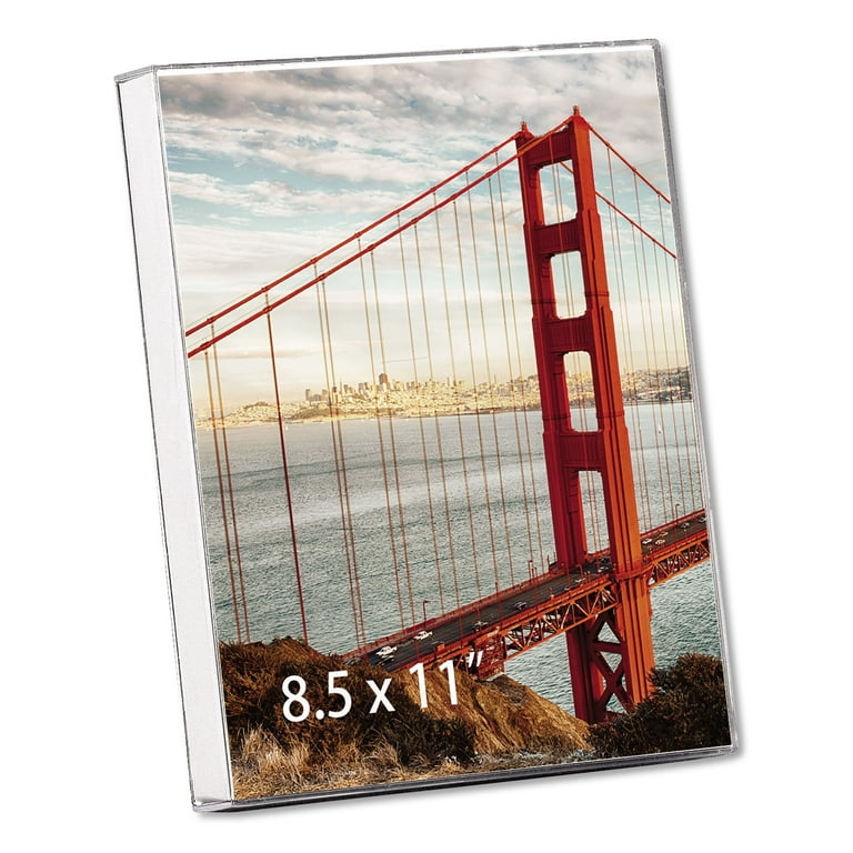 Clear Box Frame, Plastic, 8.5 x 11 Insert, Clear Clear Box Frame, Plastic, 8.5 x 11 Insert, Clear