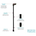 thumbnail image 5 of Medical Products Palm Grip Orthopedic Handle Walking Cane for Left Hand, Lightweight and Adjustable, Color Black, 5 of 5