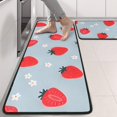 thumbnail image 2 of Kitchen Rugs Sets Of 2,Strawberry Plants Fruit Flower Anti Fatigue Kitchen Mat Rugs Non Slip Washable,Decorative Kitchen Floor Mats for Kitchen,Sink,Laundry,17"x47"+17"x47", 2 of 5