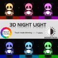 thumbnail image 3 of Lámpara Luz LED de noche con diseño de Panda 3D para niños Ehuebsd lámpara de mesa colorida con Control táctil Animal de dibujos animados iluminación de cabecera para, 3 of 8