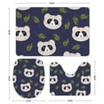 thumbnail image 3 of GZHJMY Bathroom Mat set of 3， Seamless Pattern with Cute Cartoon Panda 3 Pieces Bath Mats Set for Bathroom, Vintage Style Non-Slip Washable Cover Floor Rug Decorations for Kitchen Bathroom Bedroom, 3 of 6