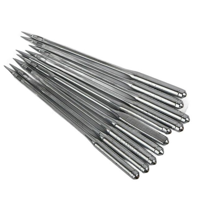 10 Pcs Silver Stainless Steel Shoe Repairing Machine Tool Needle Pack (SL‑18)