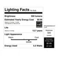 thumbnail image 3 of Feit Electric BPG2560950CAFLR Enhance G25 Filament LED Bulb, 5.5 W, 3 of 6
