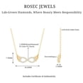 thumbnail image 6 of Rosec Jewels Lab Grown Diamond Infinity Necklace - Angel Wings Necklace for Valentines Day - EF-VS Quality, 10K Yellow Gold, 6 of 7