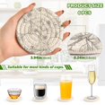 thumbnail image 3 of Apple Flowers Sketch 6 Pcs Drink Coasters with Holder Absorbent Coasters Woven Coasters for Drinks Table Desk Protection Home Decor, 3 of 7