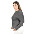 thumbnail image 2 of Sueter de cuello barco Roman Fashion /Tallas Extras, 4013 (Gris obscuro) gris oscuro 38, 2 of 6