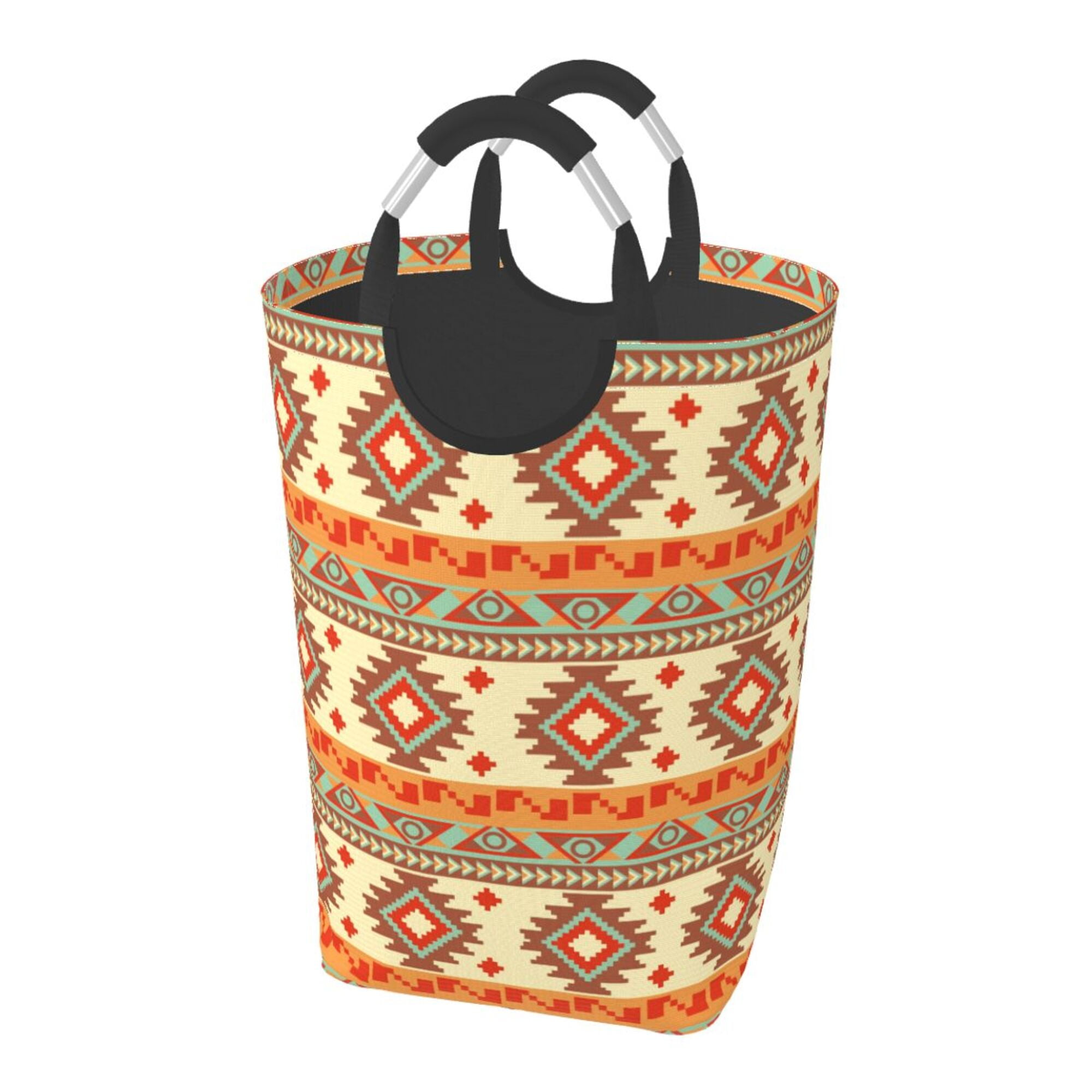 Neon Indian Aztec Abstract Art Print Laundry Basket